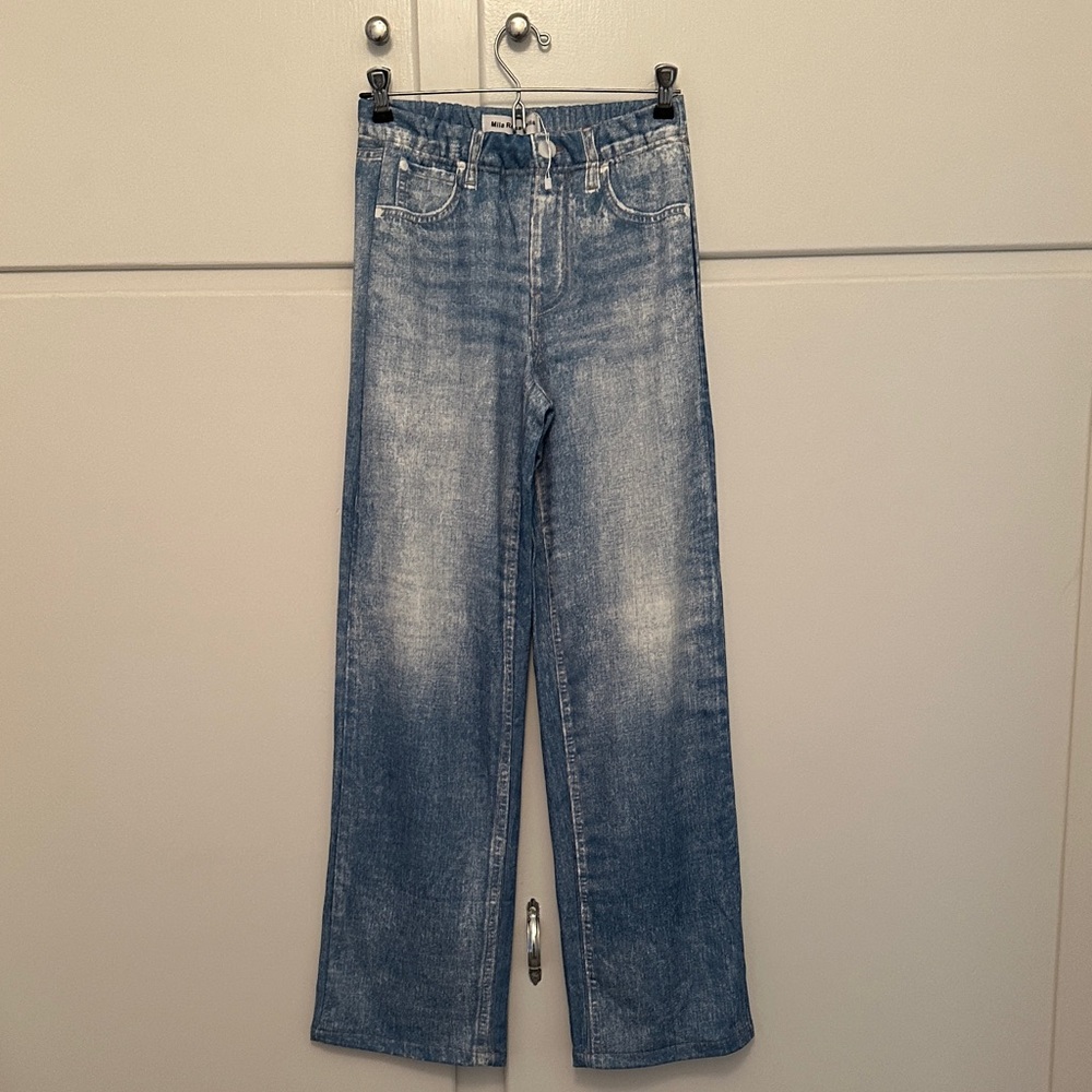 NEW Mila Rosabella Jean Sweatpants Wide Leg